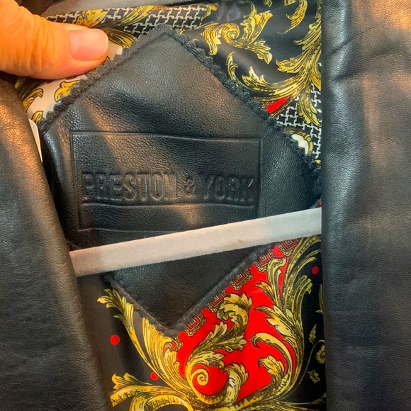 Leather coat. PRESTON & YORK. - Picture 3 of 4
